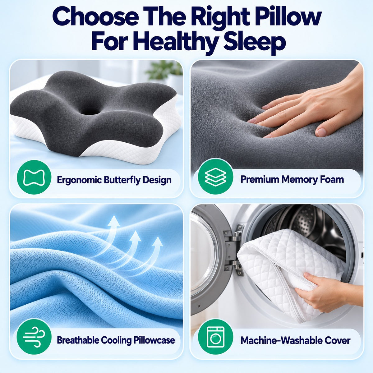 Sonelli™ Ergonomic Contour Pillow
